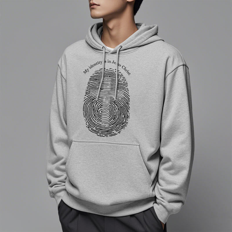 Christianartworkshop Classic Style My Identity Is In Jesus Christ Cross Fleece Lined Polyester Hoodie - image 32