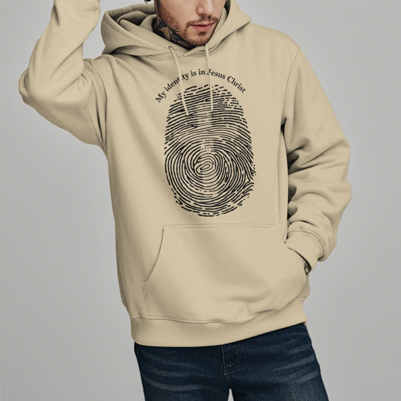Christianartworkshop Classic Style My Identity Is In Jesus Christ Cross Fleece Lined Polyester Hoodie - image 13