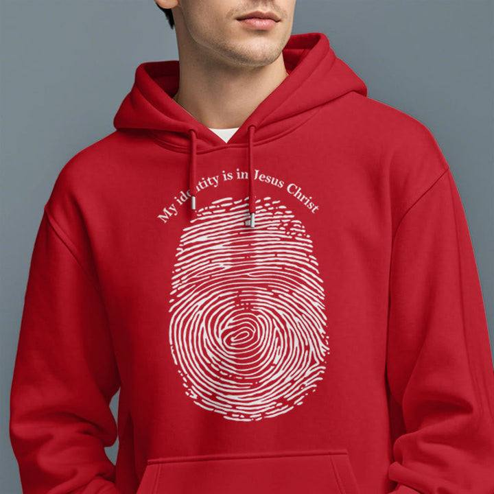 Christianartworkshop Classic Style My Identity Is In Jesus Christ Cross Fleece Lined Polyester Hoodie - image 39