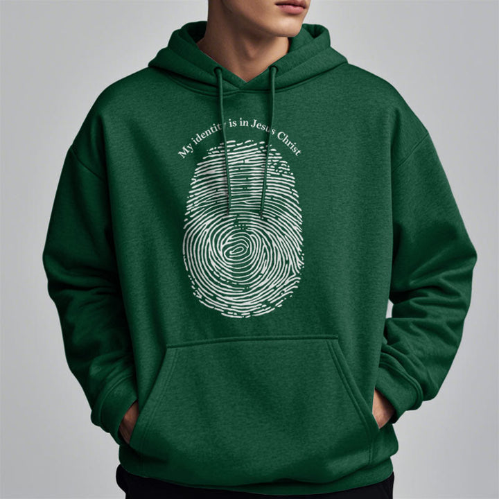 Christianartworkshop Classic Style My Identity Is In Jesus Christ Cross Fleece Lined Polyester Hoodie - image 23