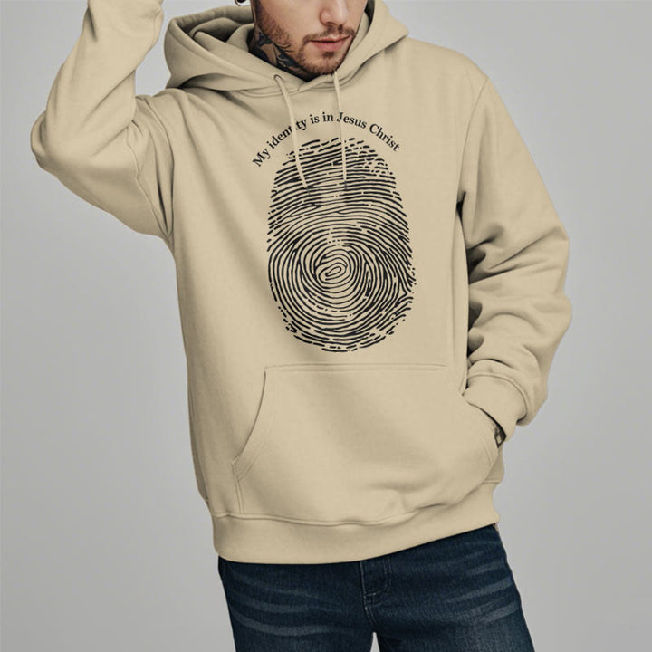 Christianartworkshop Classic Style My Identity Is In Jesus Christ Cross Fleece Lined Polyester Hoodie - image 14