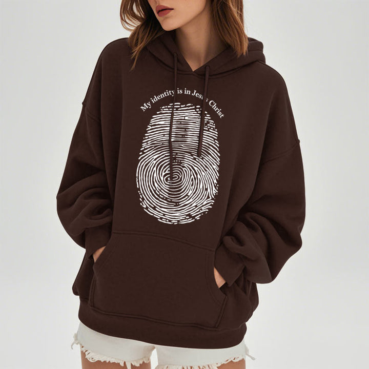 Christianartworkshop Classic Style My Identity Is In Jesus Christ Cross Fleece Lined Polyester Hoodie - image 19