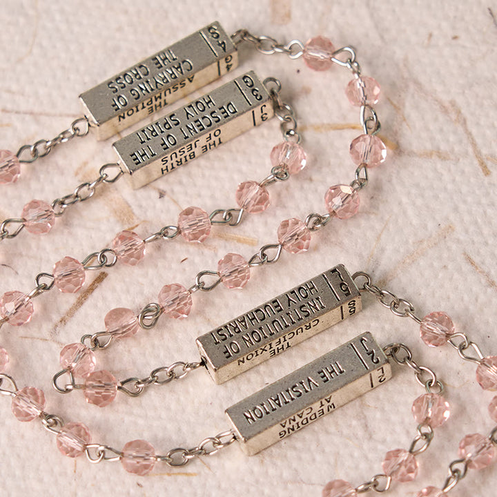 Christianartworkshop The Mysteries Rosary Engraved Mystery Bar - image 7