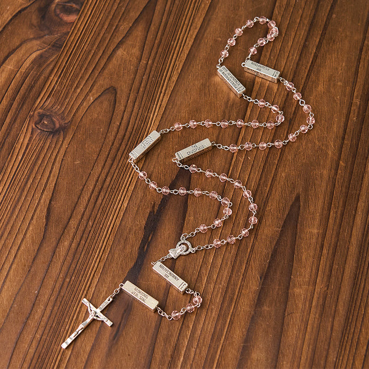 Christianartworkshop The Mysteries Rosary Engraved Mystery Bar - image 5