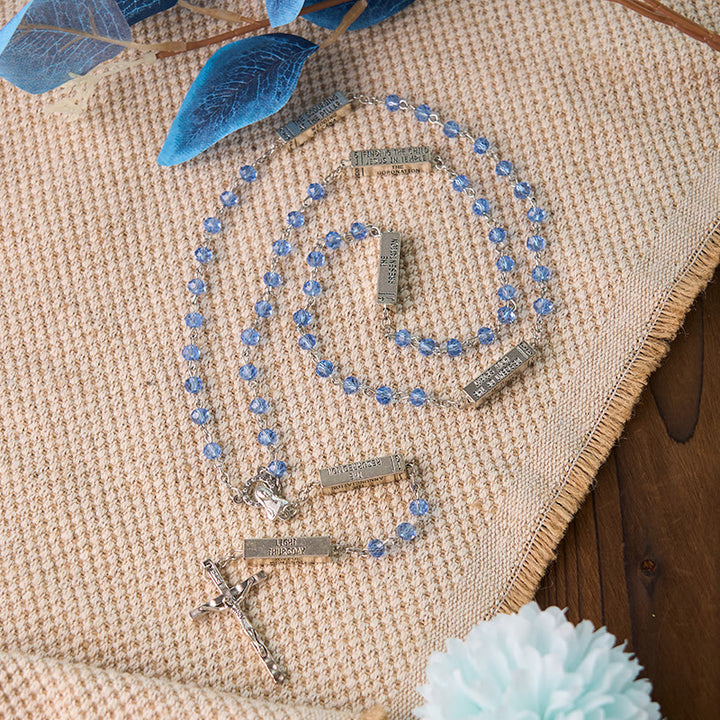 Christianartworkshop The Mysteries Rosary Engraved Mystery Bar - image 8