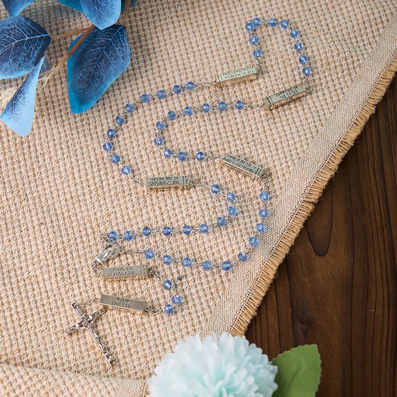 Christianartworkshop The Mysteries Rosary Engraved Mystery Bar - image 3