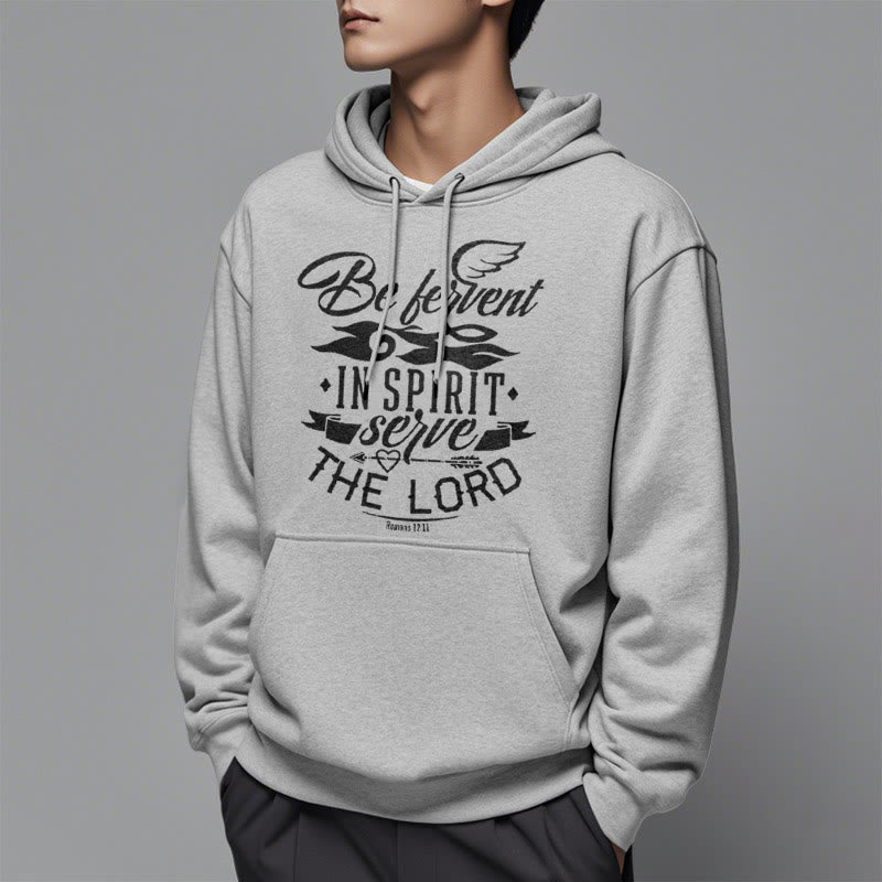 Christianartworkshop Modern Style Be Fervent In Spirit Fleece Lined Polyester Hoodie - image 34
