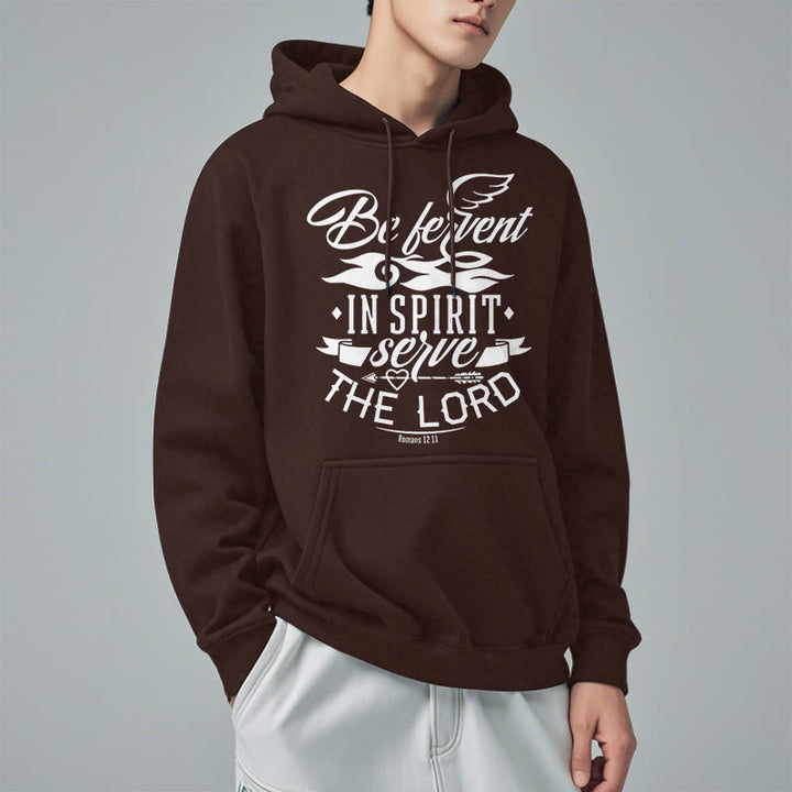 Christianartworkshop Modern Style Be Fervent In Spirit Fleece Lined Polyester Hoodie - image 18