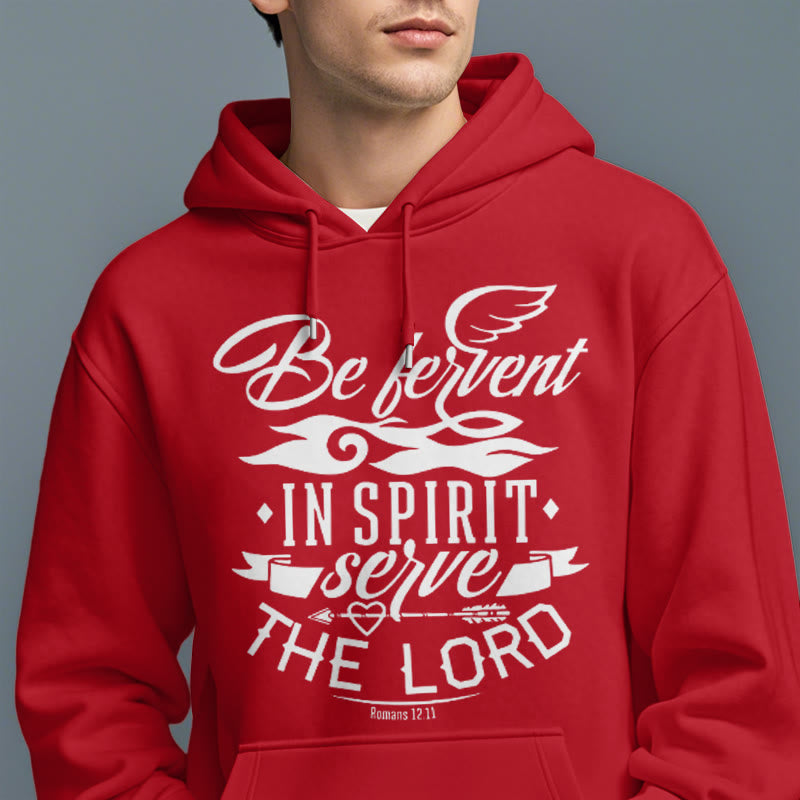 Christianartworkshop Modern Style Be Fervent In Spirit Fleece Lined Polyester Hoodie - image 38