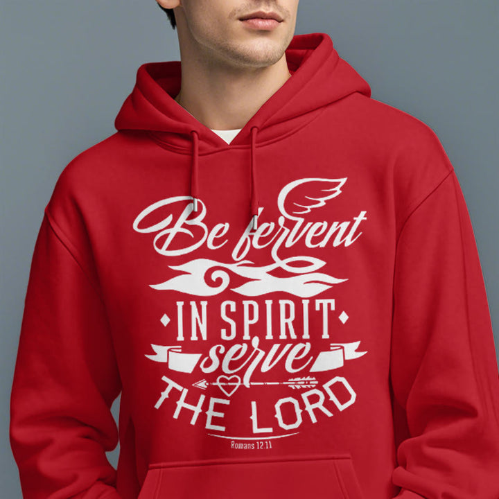 Christianartworkshop Modern Style Be Fervent In Spirit Fleece Lined Polyester Hoodie - image 38
