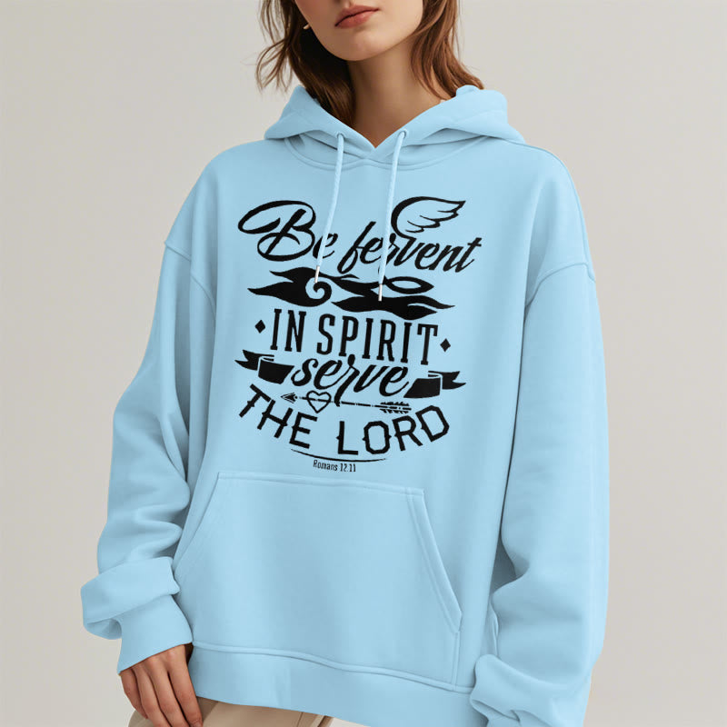 Christianartworkshop Modern Style Be Fervent In Spirit Fleece Lined Polyester Hoodie - image 28