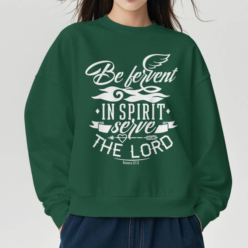 Christianartworkshop Modern Style Be Fervent In Spirit Fleece Lined Polyester Sweatshirt - image 23