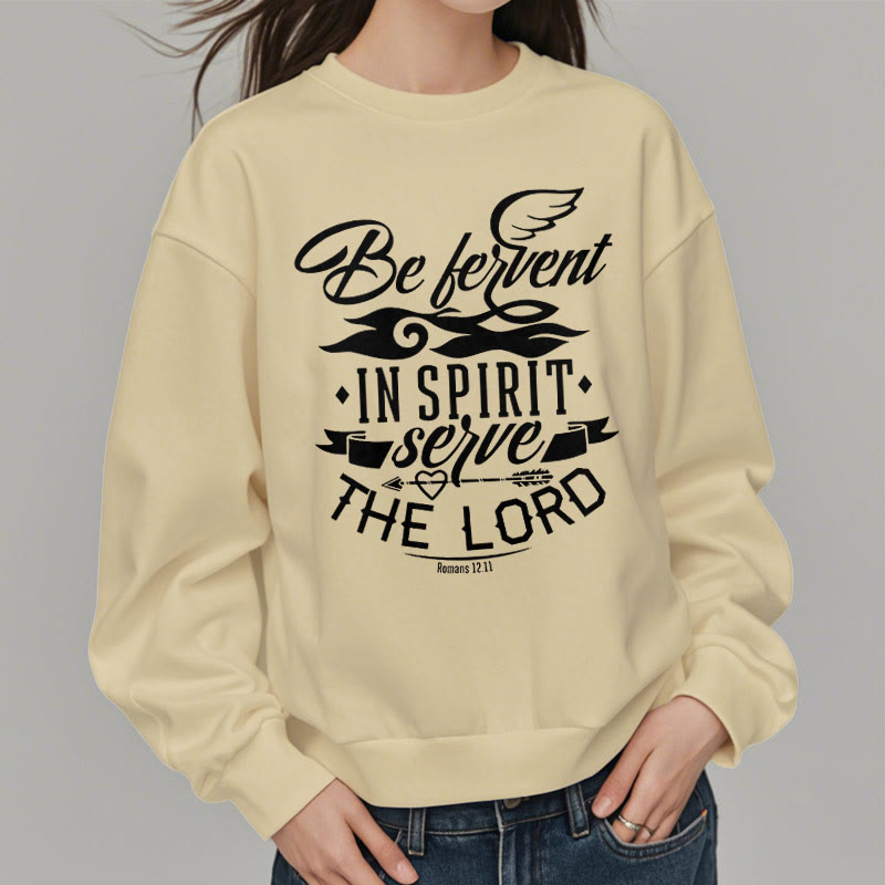 Christianartworkshop Modern Style Be Fervent In Spirit Fleece Lined Polyester Sweatshirt - image 13