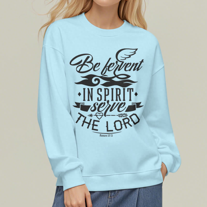 Christianartworkshop Modern Style Be Fervent In Spirit Fleece Lined Polyester Sweatshirt - image 28