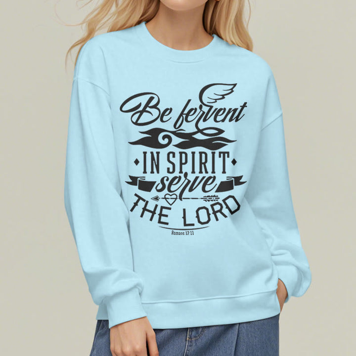 Christianartworkshop Modern Style Be Fervent In Spirit Fleece Lined Polyester Sweatshirt - image 28