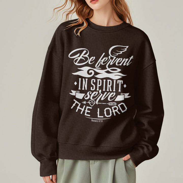 Christianartworkshop Modern Style Be Fervent In Spirit Fleece Lined Polyester Sweatshirt - image 18