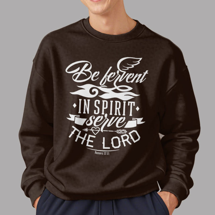 Christianartworkshop Modern Style Be Fervent In Spirit Fleece Lined Polyester Sweatshirt - image 19