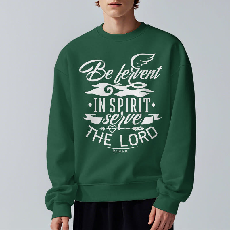 Christianartworkshop Modern Style Be Fervent In Spirit Fleece Lined Polyester Sweatshirt - image 24