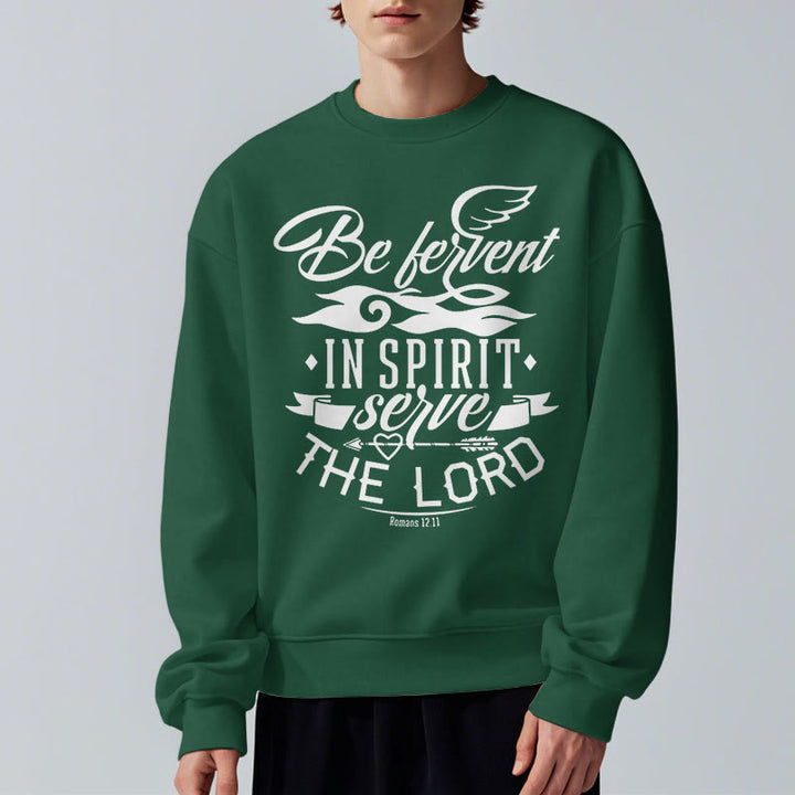 Christianartworkshop Modern Style Be Fervent In Spirit Fleece Lined Polyester Sweatshirt - image 24
