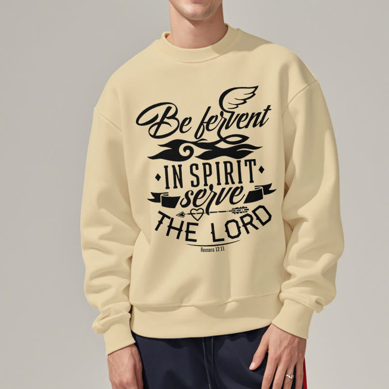 Christianartworkshop Modern Style Be Fervent In Spirit Fleece Lined Polyester Sweatshirt - image 14