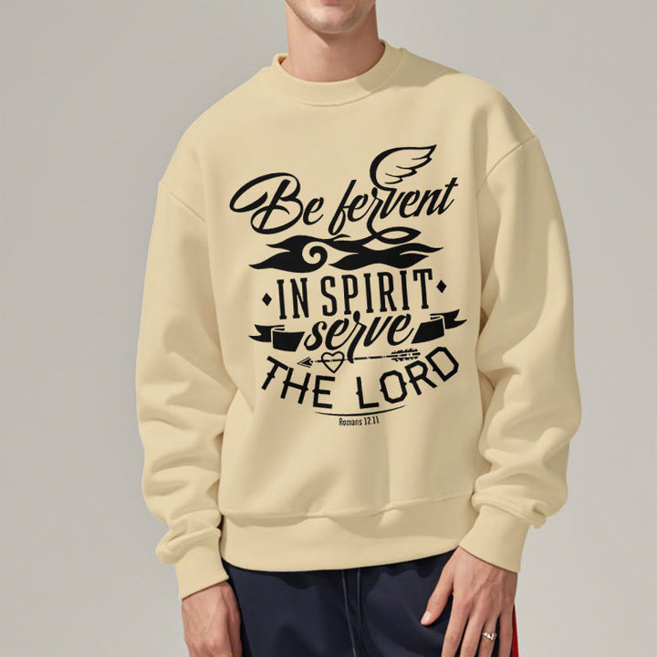 Christianartworkshop Modern Style Be Fervent In Spirit Fleece Lined Polyester Sweatshirt - image 14