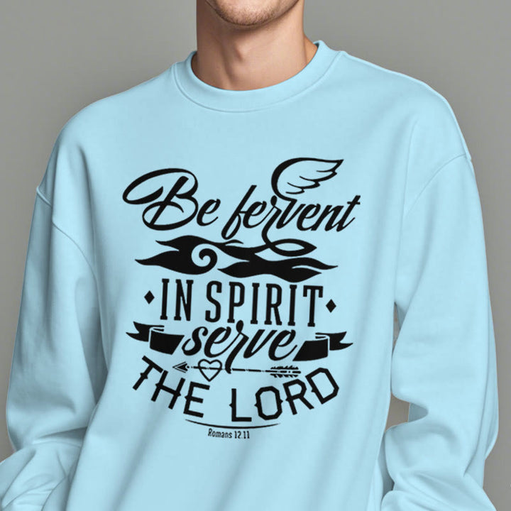 Christianartworkshop Modern Style Be Fervent In Spirit Fleece Lined Polyester Sweatshirt - image 29
