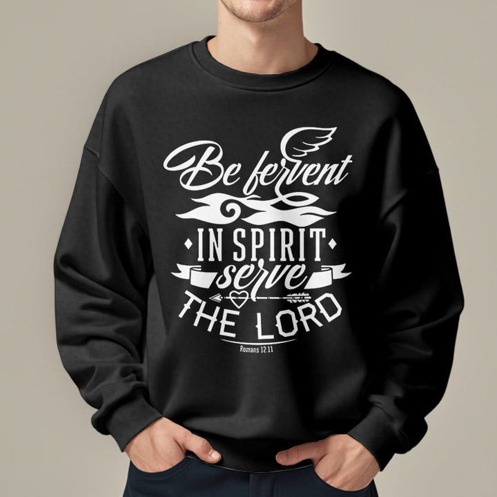 Christianartworkshop Modern Style Be Fervent In Spirit Fleece Lined Polyester Sweatshirt - image 8