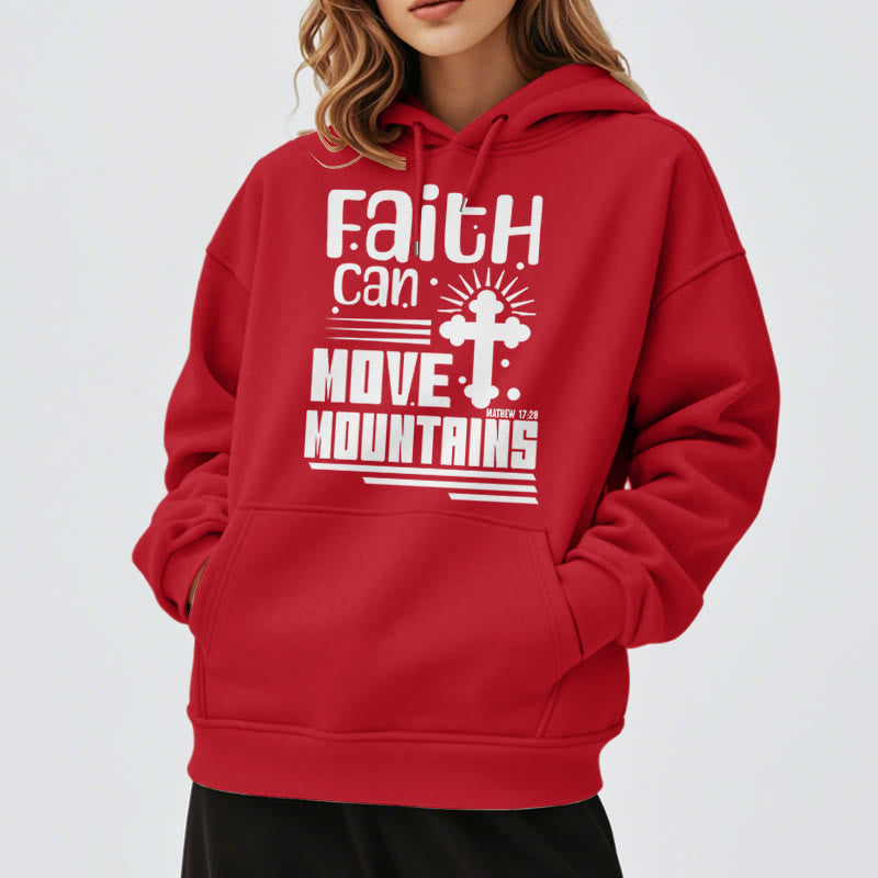 Christianartworkshop Modern Style Faith Can Move Mountains Fleece Lined Polyester Hoodie - image 38