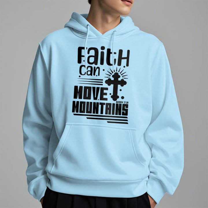 Christianartworkshop Modern Style Faith Can Move Mountains Fleece Lined Polyester Hoodie - image 28