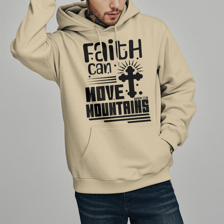 Christianartworkshop Modern Style Faith Can Move Mountains Fleece Lined Polyester Hoodie - image 14