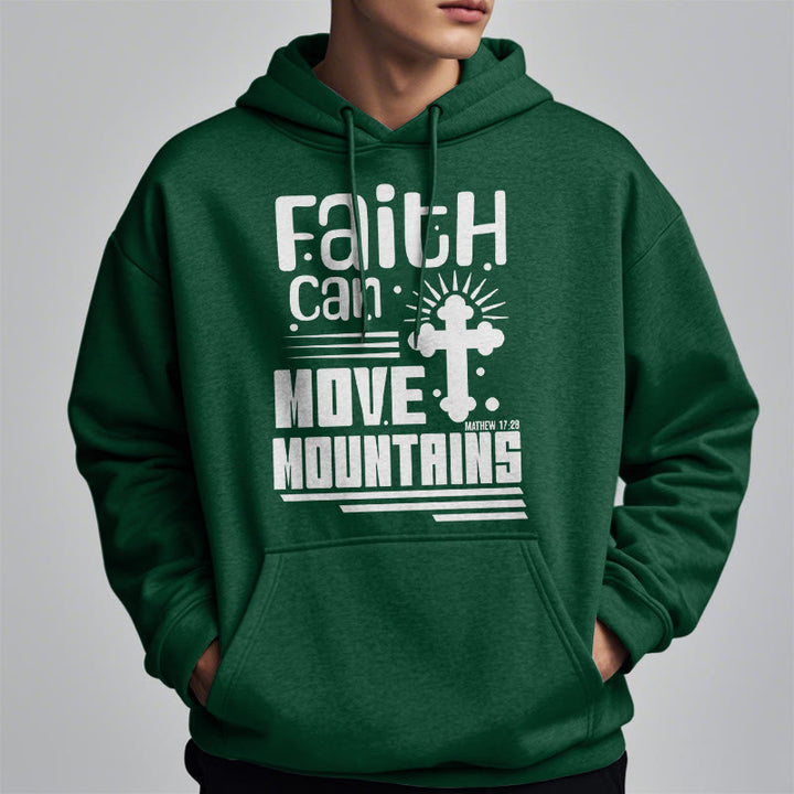 Christianartworkshop Modern Style Faith Can Move Mountains Fleece Lined Polyester Hoodie - image 23