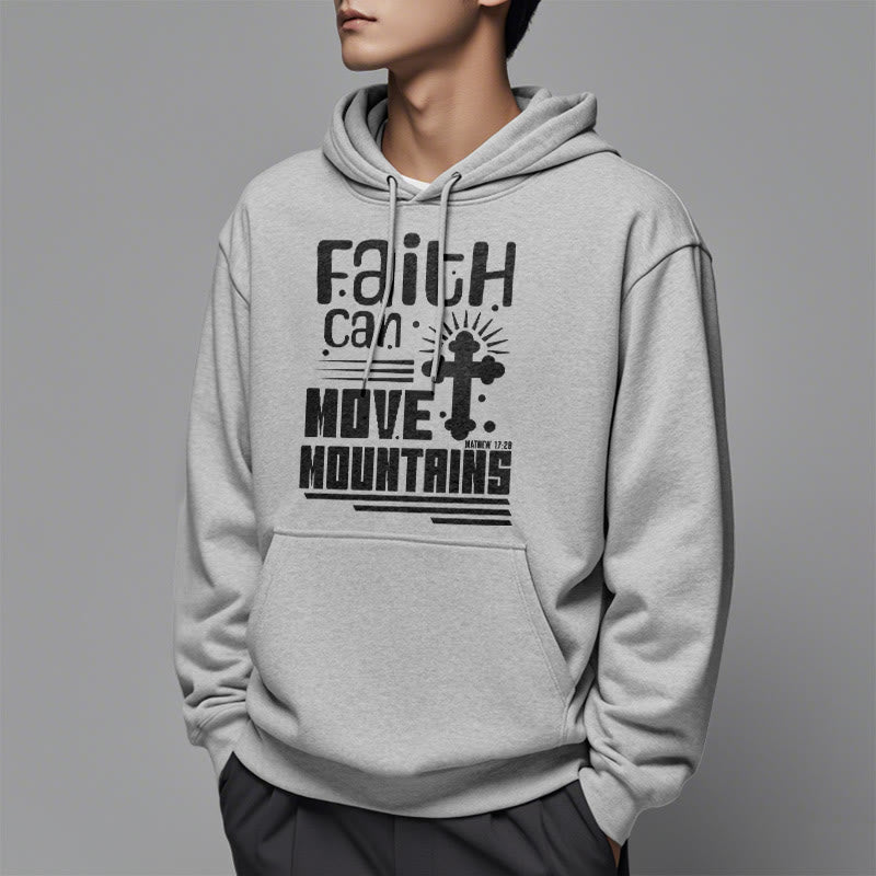 Christianartworkshop Modern Style Faith Can Move Mountains Fleece Lined Polyester Hoodie - image 34