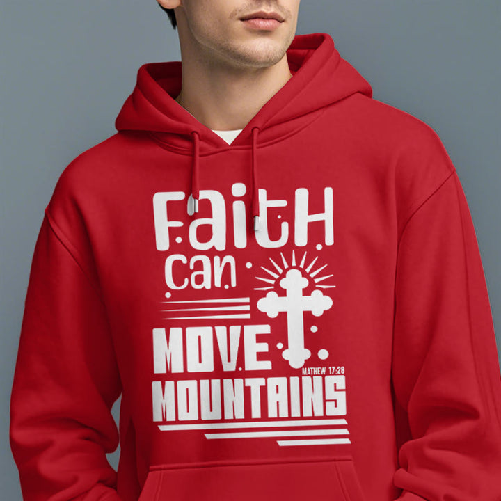 Christianartworkshop Modern Style Faith Can Move Mountains Fleece Lined Polyester Hoodie - image 39