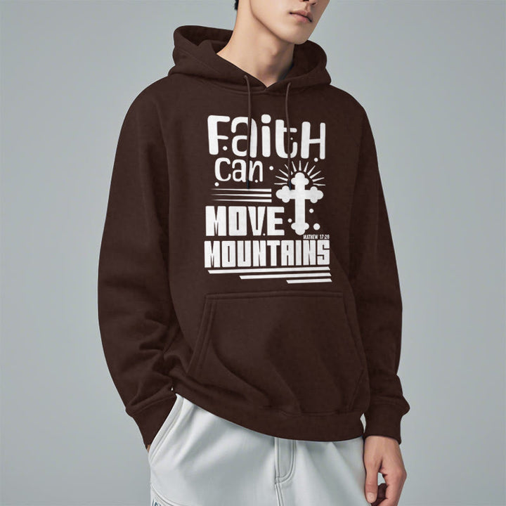 Christianartworkshop Modern Style Faith Can Move Mountains Fleece Lined Polyester Hoodie - image 18