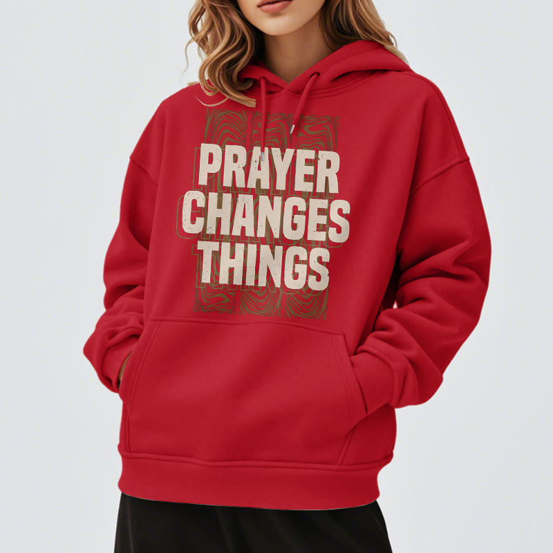 Christianartworkshop Modern Style Prayer Changes Things Fleece Lined Polyester Hoodie - image 38