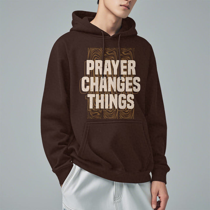 Christianartworkshop Modern Style Prayer Changes Things Fleece Lined Polyester Hoodie - image 19