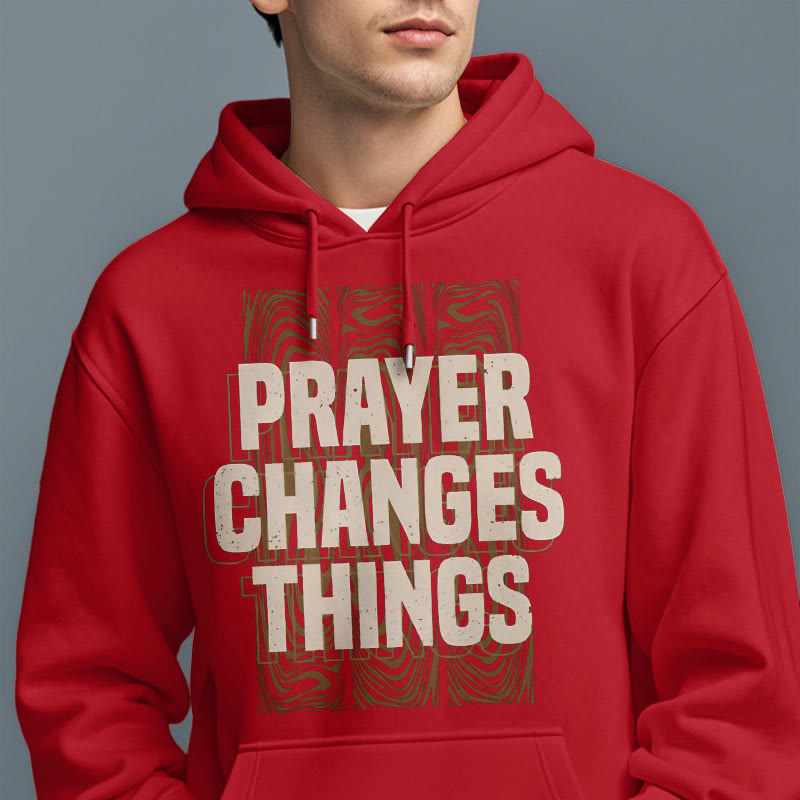 Christianartworkshop Modern Style Prayer Changes Things Fleece Lined Polyester Hoodie - image 39
