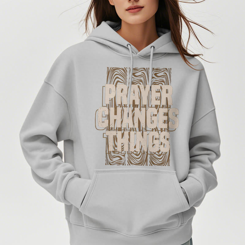 Christianartworkshop Modern Style Prayer Changes Things Fleece Lined Polyester Hoodie - image 33