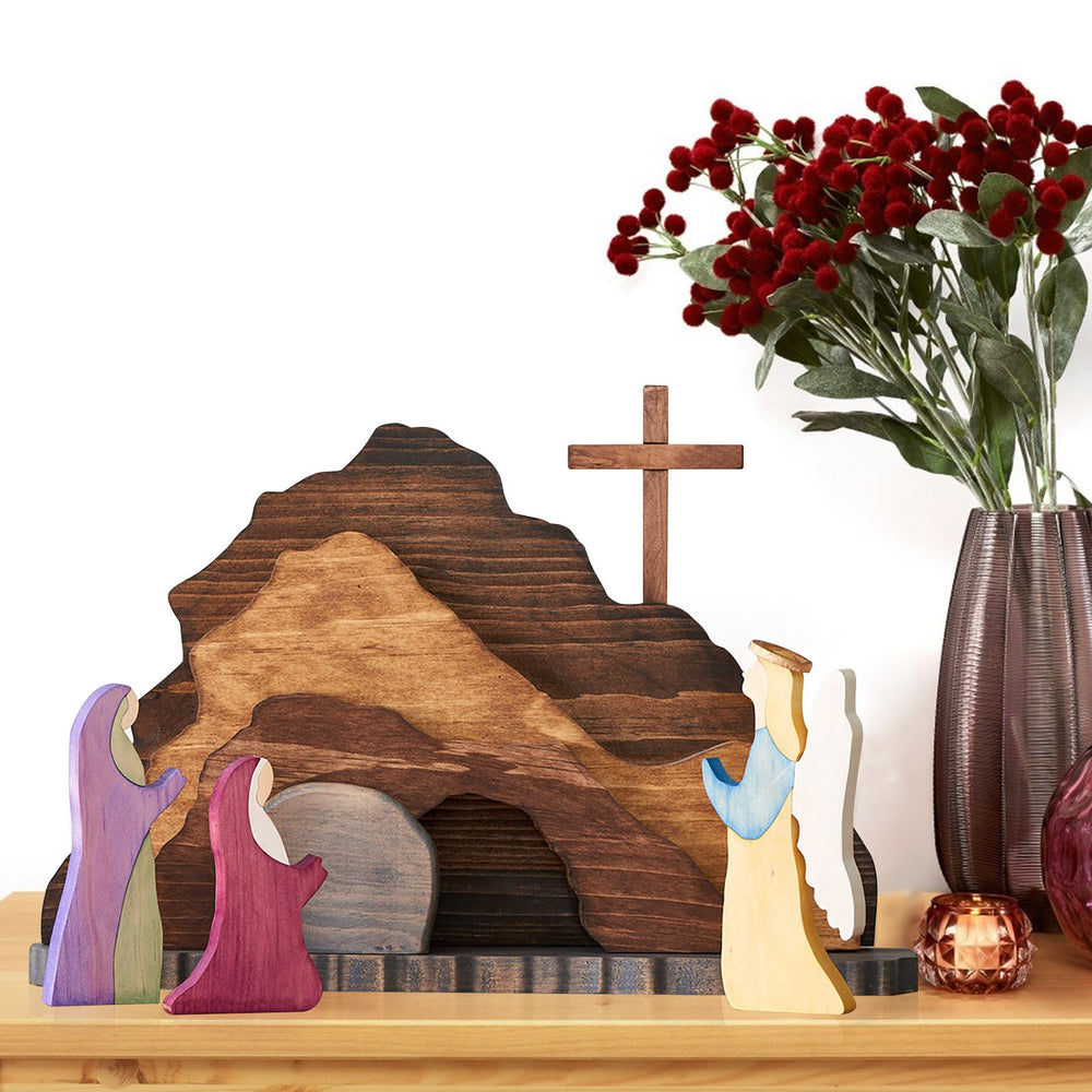 Christianartworkshop Modern Style Colorful Crafted Blessed Resurrection Of Jesus Christ Wooden Ornaments - image 2