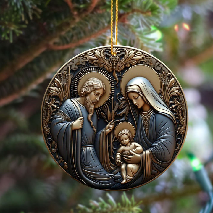 Christianartworkshop Retro Style Nativity Christmas Blessing Hanging Ornaments A - image 5