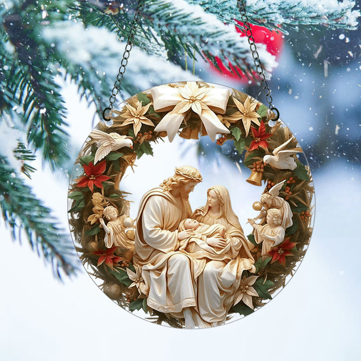 Christianartworkshop Sculptural Realism Style Holy Family Christmas Parasite Hanging Ornaments - image 7