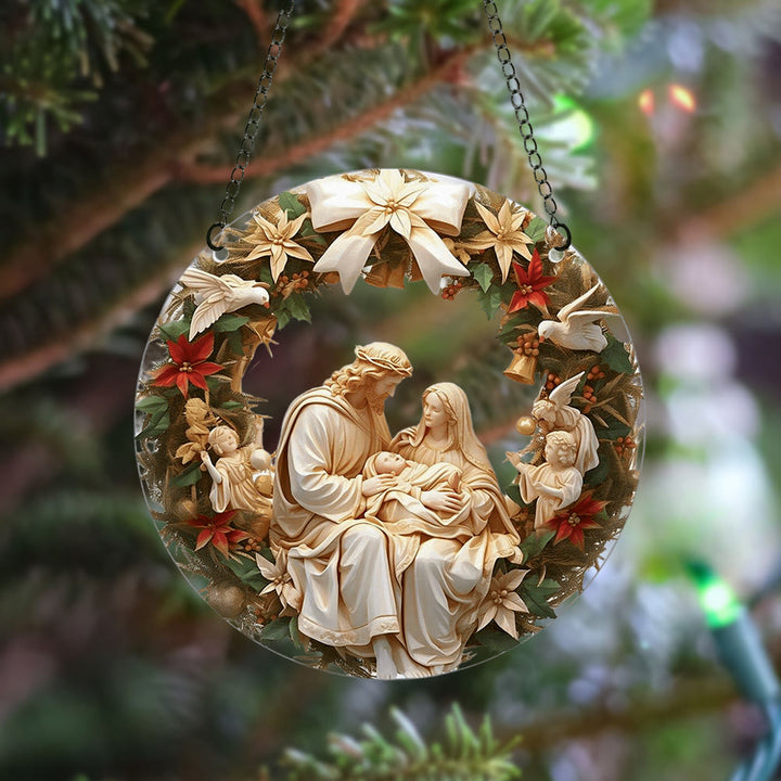 Christianartworkshop Sculptural Realism Style Holy Family Christmas Parasite Hanging Ornaments - image 4