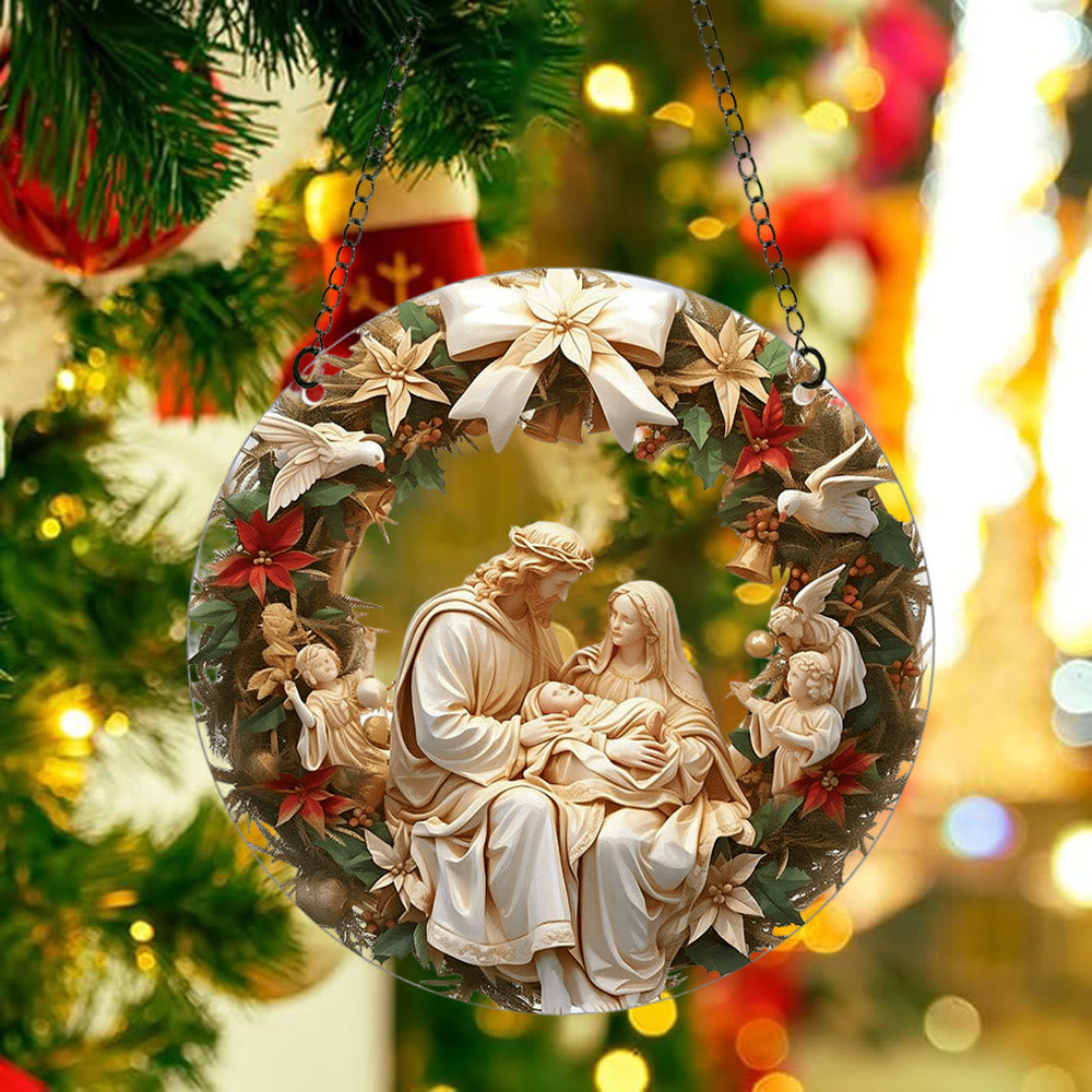 Christianartworkshop Sculptural Realism Style Holy Family Christmas Parasite Hanging Ornaments - image 6