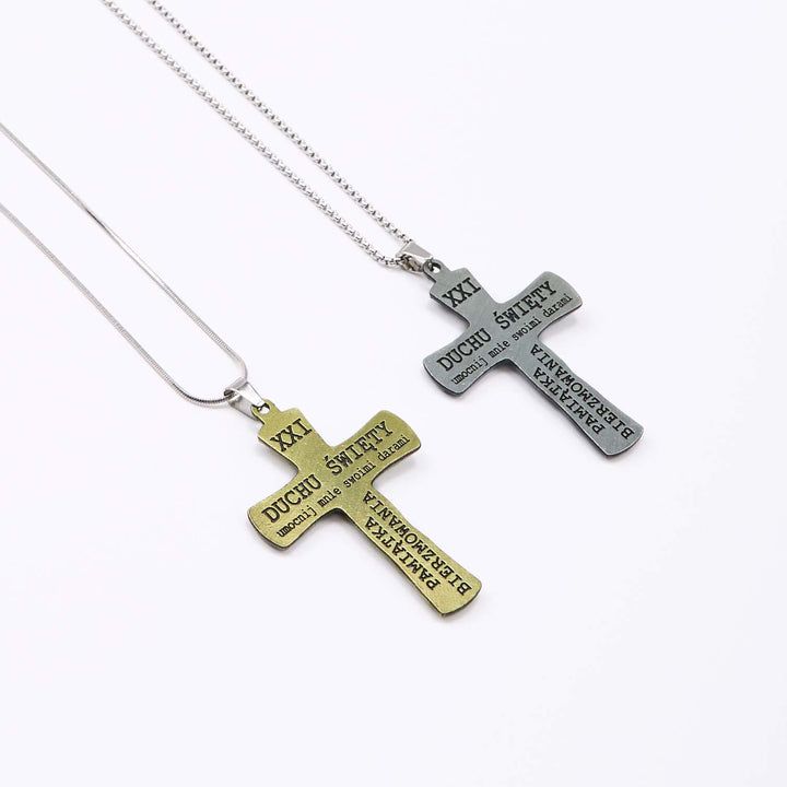 Christianartworkshop Classic Style Trinity Cross Father & Son & Holy Spirit Pendant Necklace - image 7