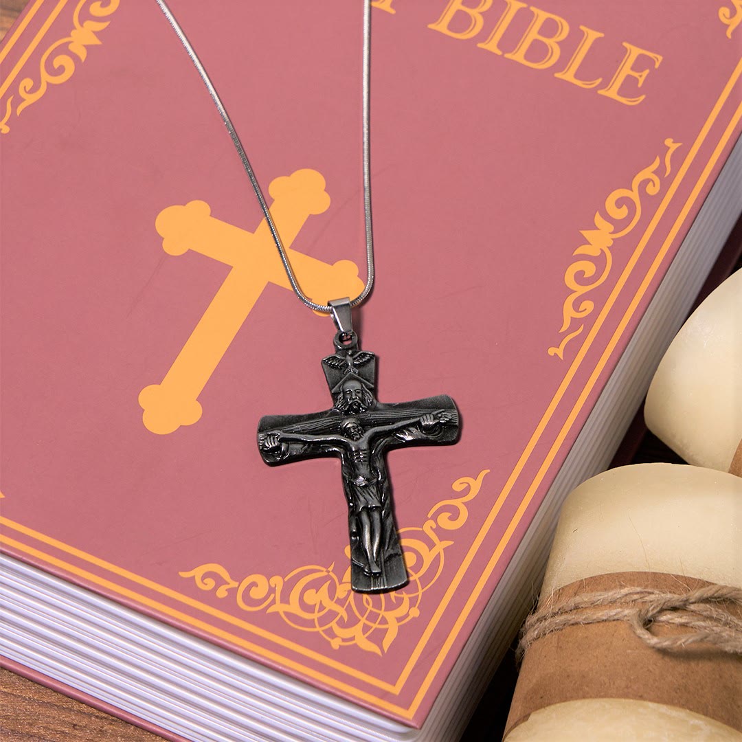 Christianartworkshop Classic Style Trinity Cross Father & Son & Holy Spirit Pendant Necklace - image 9