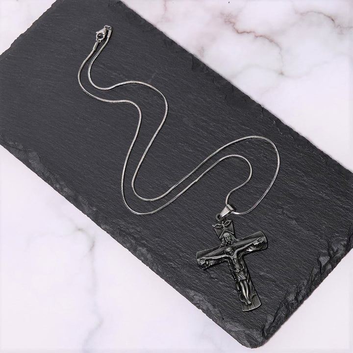 Christianartworkshop Classic Style Trinity Cross Father & Son & Holy Spirit Pendant Necklace - image 13