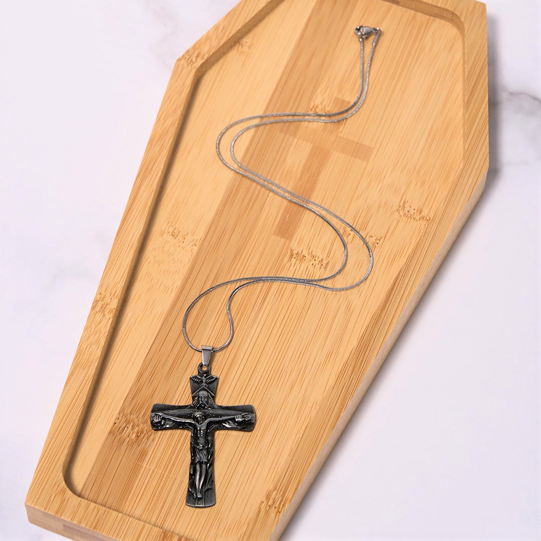 Christianartworkshop Classic Style Trinity Cross Father & Son & Holy Spirit Pendant Necklace - image 11