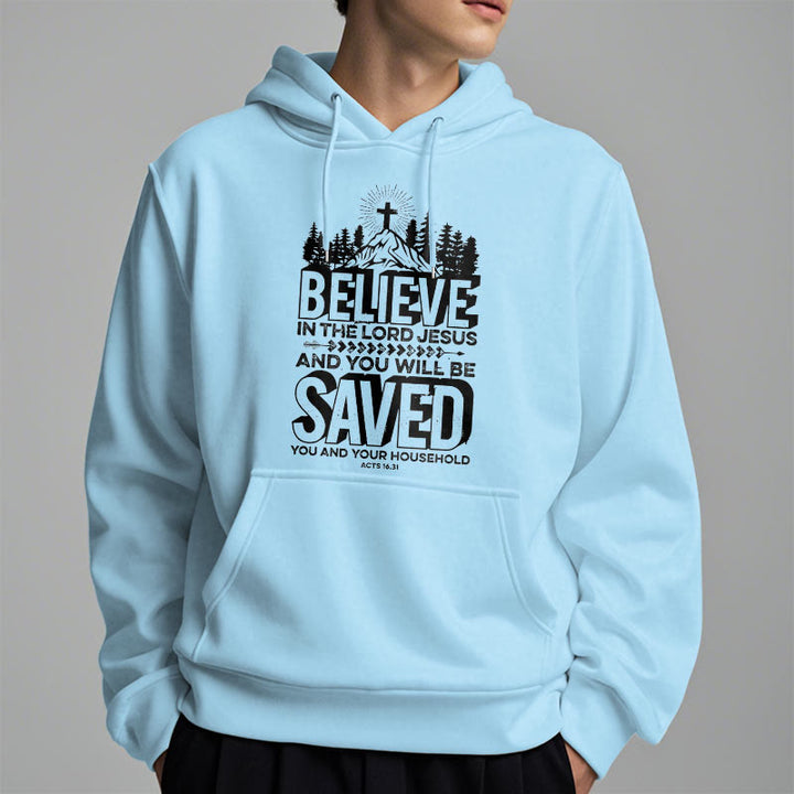 Christianartworkshop Modern Style Believe In The Jesus Lord Fleece Lined Polyester Hoodie - image 28