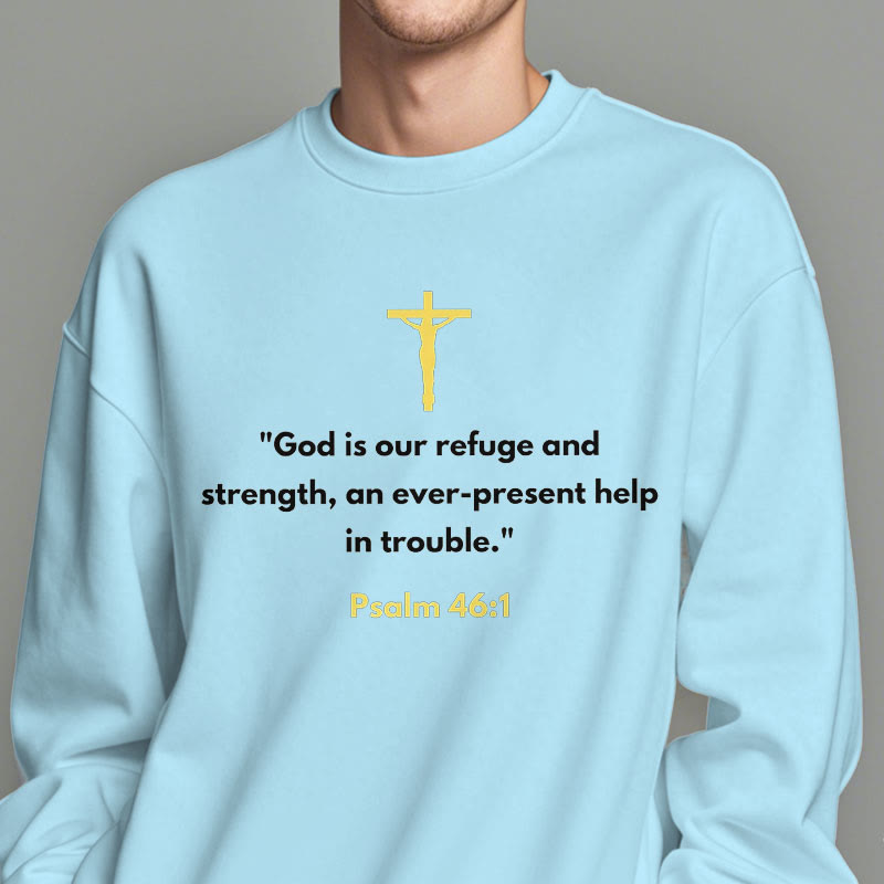 Christianartworkshop Classic Style God Is Our Refuge And Strength Fleece Lined Polyester Sweatshirt - image 28