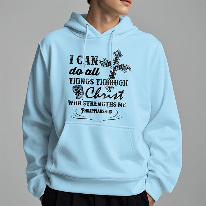 Christianartworkshop Quotation Style I Can Do All Things Fleece Lined Polyester Hoodie - image 28